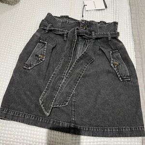 Who what wear black denim mini skirt